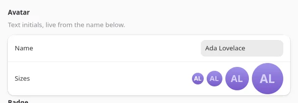 Avatar widgets rendering initials on GNOME (GTK)
