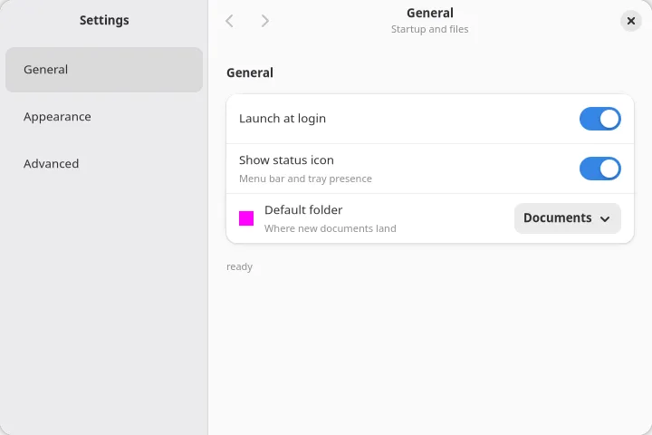 The settings app rendered by the GTK backend on GNOME