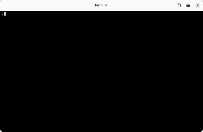 The terminal app rendered by the GTK backend on GNOME