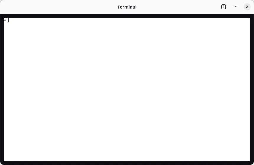 The terminal example running a shell on GNOME (GTK)